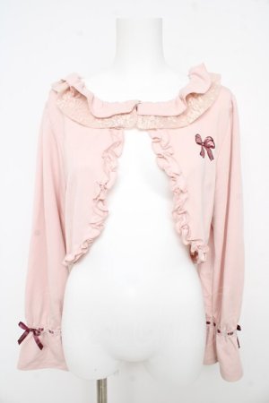 画像: axes femme / リボン刺繍レースフリルボレロ F ピンク Y-26-02-09-058-AX-TO-SZ-ZY