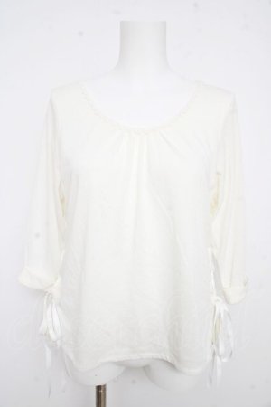 画像: axes femme / サイドレースアップカットプル  生成り Y-26-02-09-060-AX-TO-SZ-ZY