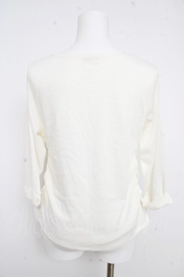 画像2: axes femme / サイドレースアップカットプル  生成り Y-26-02-09-060-AX-TO-SZ-ZY (2)