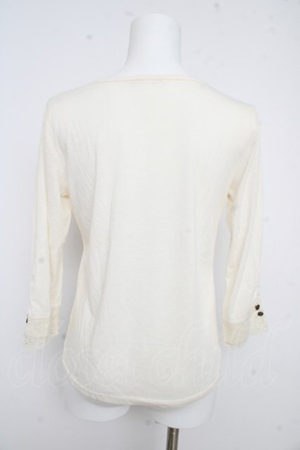 画像2: axes femme / ビジュー付きカットソー  生成り Y-26-02-09-061-AX-TO-SZ-ZY (2)