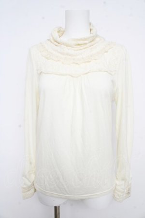 画像: axes femme / レースハイネックカットソー  生成り Y-26-02-09-063-AX-TO-SZ-ZY