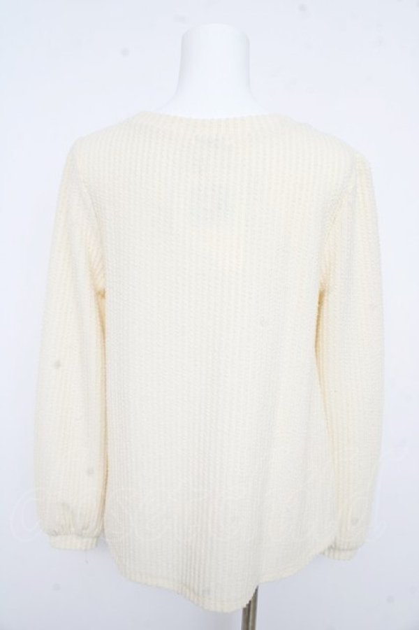 画像2: axes femme / 編み上げニットプルオーバー  生成り Y-26-02-09-064-AX-TO-SZ-ZY (2)