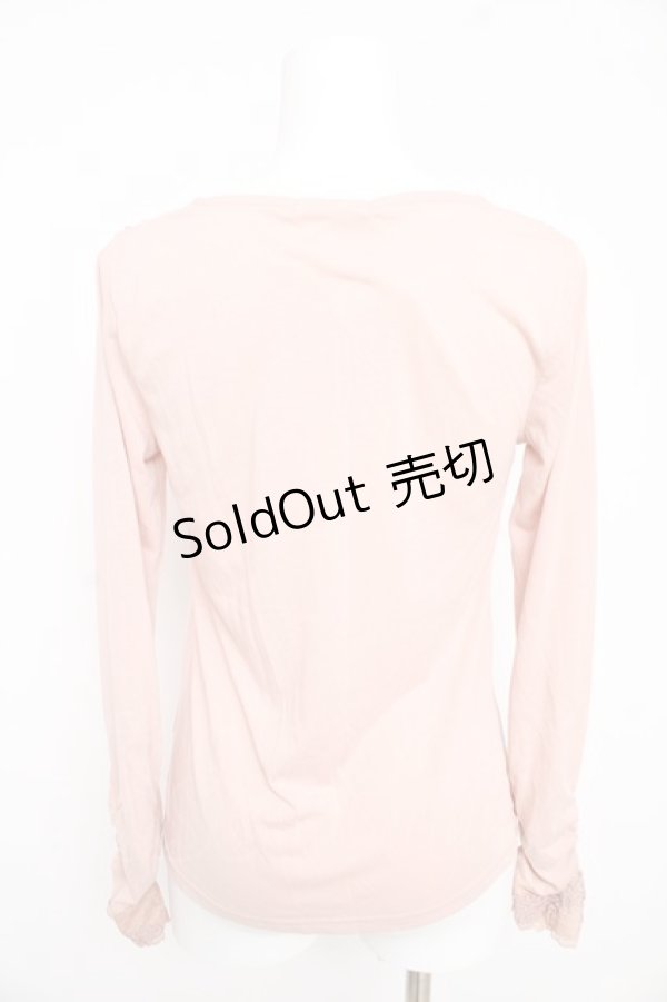 画像2: axes femme / フラワーレース使いインナーカットソー  ピンク Y-26-02-09-070-AX-TO-SZ-ZY (2)