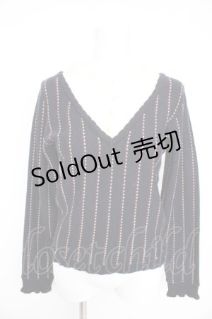 画像: axes femme / 重ね着風ニット  紺 Y-26-02-09-077-AX-TO-SZ-ZT017