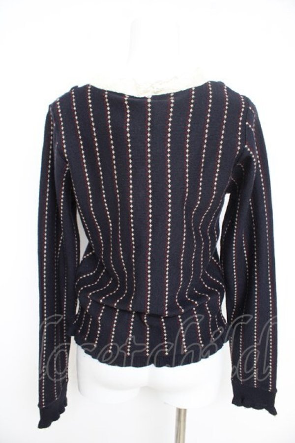 画像2: axes femme / 重ね着風ニット  紺 Y-26-02-09-077-AX-TO-SZ-ZY (2)