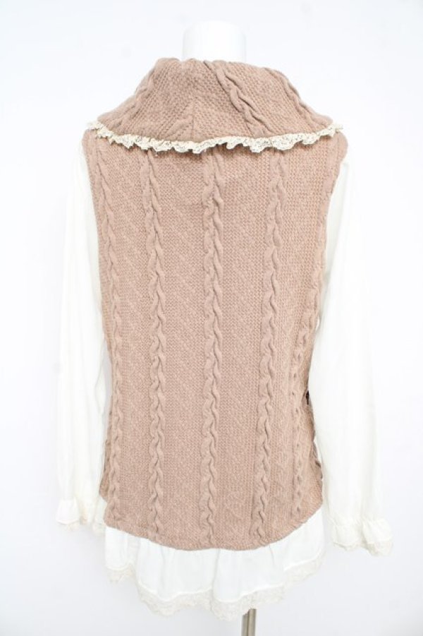 画像2: axes femme / サイド編み上げニットトップス  モカ Y-26-02-09-080-AX-TO-SZ-ZY (2)