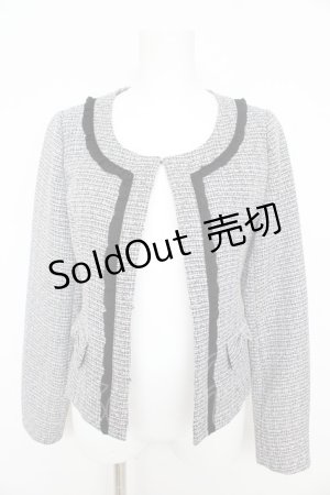 画像: axes femme / ツイードジャケット  黒 Y-26-02-09-082-AX-JA-SZ-ZY