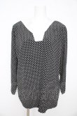 画像1: INGEBORG / ドット柄セーラー襟ブラウス  黒 Y-26-02-09-087-LO-BL-SZ-ZY (1)