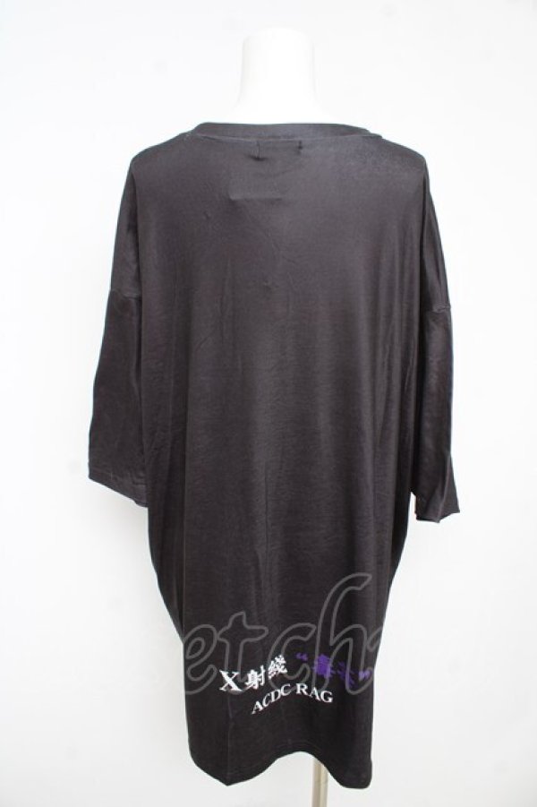 画像2: ACDC RAG / タレストロベリーヒュージT  黒×紫 Y-26-02-09-091-PU-TO-SZ-ZY (2)