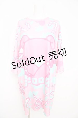 画像: ACDC RAG / Gloomy x Sophie Powers Candy ヒュージTシャツ  ピンク Y-26-02-09-096-PU-TO-SZ-ZY