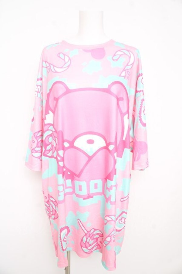 画像1: ACDC RAG / Gloomy x Sophie Powers Candy ヒュージTシャツ  ピンク Y-26-02-09-096-PU-TO-SZ-ZY (1)