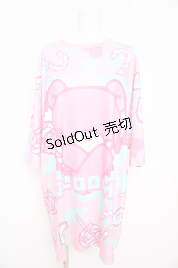 画像1: ACDC RAG / Gloomy x Sophie Powers Candy ヒュージTシャツ  ピンク Y-26-02-09-096-PU-TO-SZ-ZY (1)