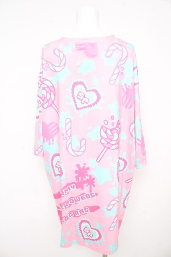 画像2: ACDC RAG / Gloomy x Sophie Powers Candy ヒュージTシャツ  ピンク Y-26-02-09-096-PU-TO-SZ-ZY (2)
