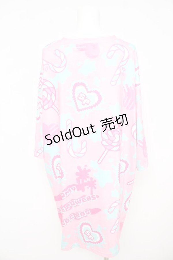 画像2: ACDC RAG / Gloomy x Sophie Powers Candy ヒュージTシャツ  ピンク Y-26-02-09-096-PU-TO-SZ-ZY (2)