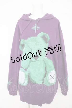 画像: TRAVAS TOKYO / ピクセルクマプルオーバーパーカー F パープル Y-26-02-09-100-PU-TO-SZ-ZY