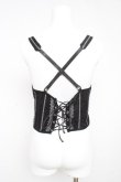 画像2: Ozz oneste / 薔薇刺繍アンダーバストコルセット  黒 Y-26-02-09-102-OO-TO-SZ-ZY (2)