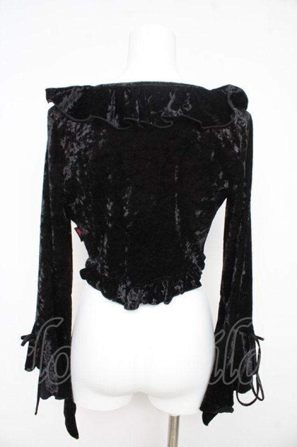 画像2: Ozz On / ベロアボレロ  黒 Y-26-02-09-107-OO-TO-SZ-ZY (2)