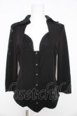 画像1: Ozz Croce / バックレース切替pt入りブラウス  黒 Y-26-02-09-111-OO-BL-SZ-ZY (1)