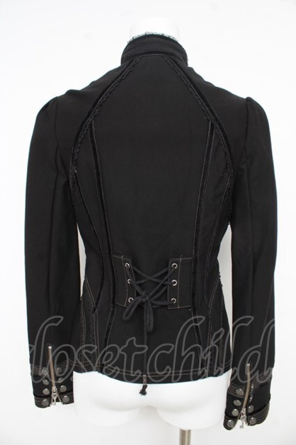 画像2: OZZ ANGELO / ナポレオン風刺繍ジャケット  黒×金 Y-26-02-09-112-OO-JA-SZ-ZY (2)