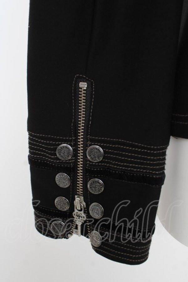 画像4: OZZ ANGELO / ナポレオン風刺繍ジャケット  黒×金 Y-26-02-09-112-OO-JA-SZ-ZY (4)