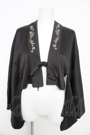画像: Amavel / 手まり遊びとシマエナガ和風羽織 F 黒 Y-26-02-09-113-CA-TO-SZ-ZY