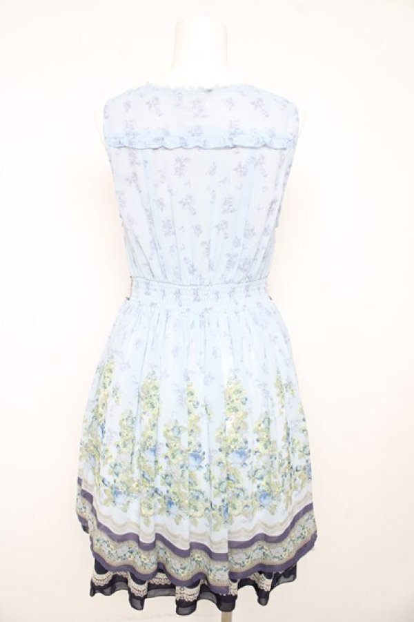 画像2: axes femme / カラーローズパネル柄ワンピース  ラベンダー Y-26-02-09-118-AX-OP-SZ-ZY (2)