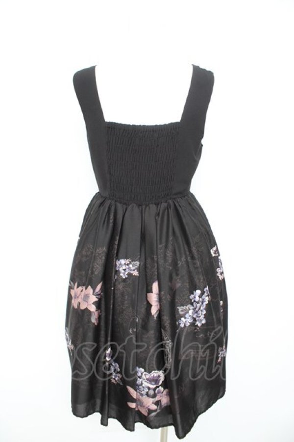 画像2: axes femme / 楽譜×鳥かご柄ワンピース M 黒 Y-26-02-09-120-AX-OP-SZ-ZY (2)