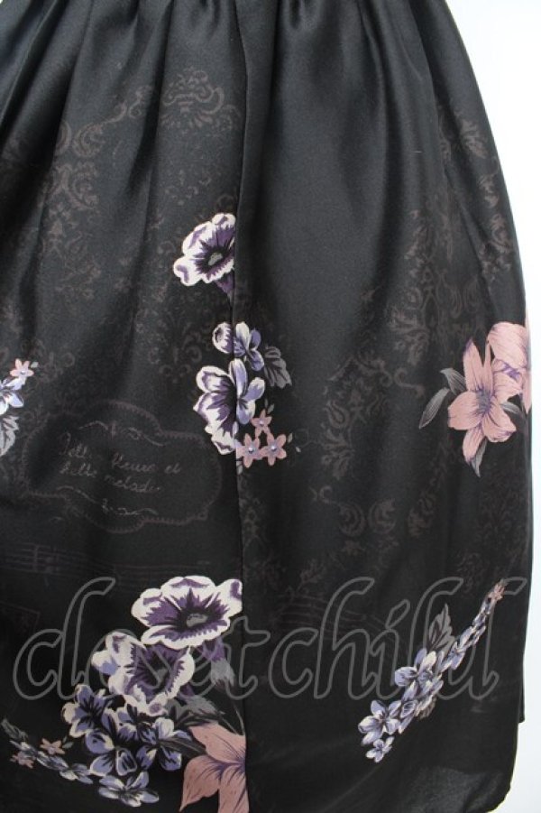 画像3: axes femme / 楽譜×鳥かご柄ワンピース M 黒 Y-26-02-09-120-AX-OP-SZ-ZY (3)