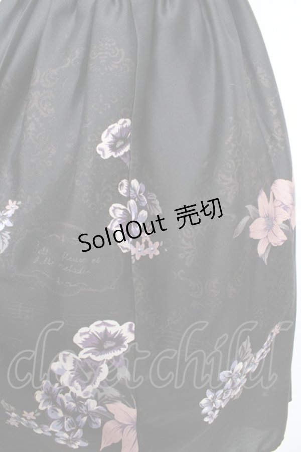 画像3: axes femme / 楽譜×鳥かご柄ワンピース M 黒 Y-26-02-09-120-AX-OP-SZ-ZY (3)