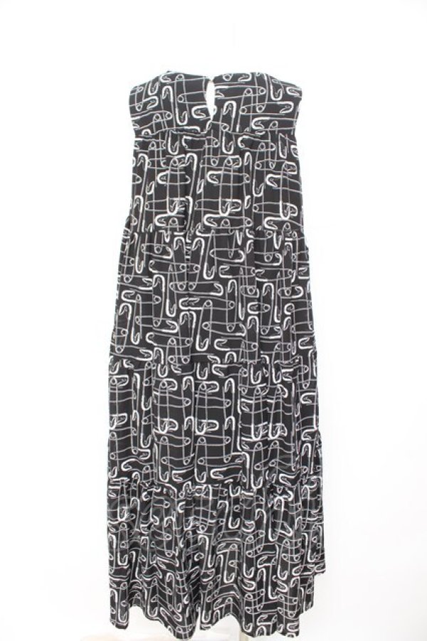 画像2: axes femme / 総柄ティアードワンピース  黒 Y-26-02-09-121-AX-OP-SZ-ZY (2)