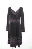 画像1: OZZ ANGELO / ゲートptカシュクールワンピース  黒×紫 Y-26-02-09-127-OO-OP-SZ-ZY (1)