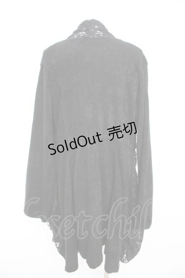 画像2: axes femme / レース切り替えトッパーカーデ  黒 Y-26-02-09-130-AX-TO-SZ-ZY (2)