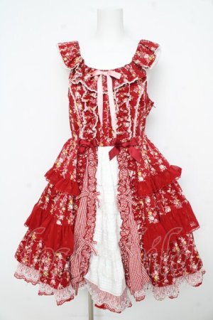 画像: Angelic Pretty / Petit Bouquetジャンパースカート  赤 Y-26-02-09-135-AP-OP-SZ-ZY