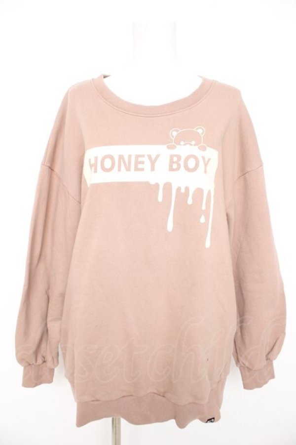 画像1: Honey Cinnamon / ベアプリントスェット  ベージュ Y-26-02-09-139-LO-TO-SZ-ZY (1)