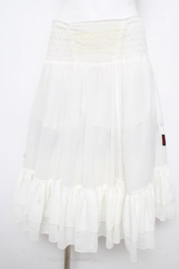 画像3: Ozz oneste / シャーリングリバーシブルスカート  白 Y-26-02-09-143-OO-SK-SZ-ZY (3)