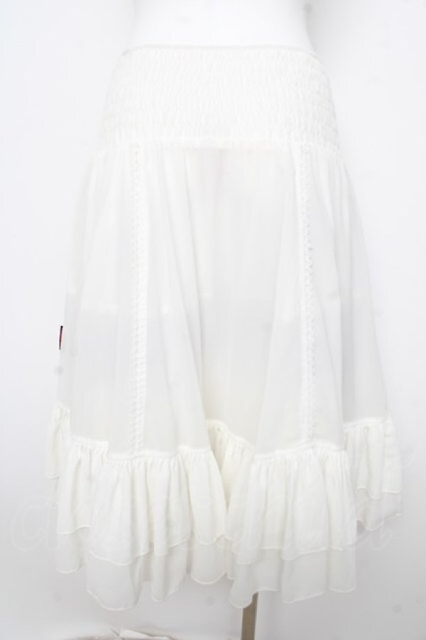 画像4: Ozz oneste / シャーリングリバーシブルスカート  白 Y-26-02-09-143-OO-SK-SZ-ZY (4)