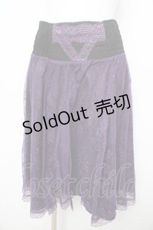 画像: Rozen Kavalier / レースハイウエストスカート  紫 Y-26-02-09-145-OO-SK-SZ-ZI
