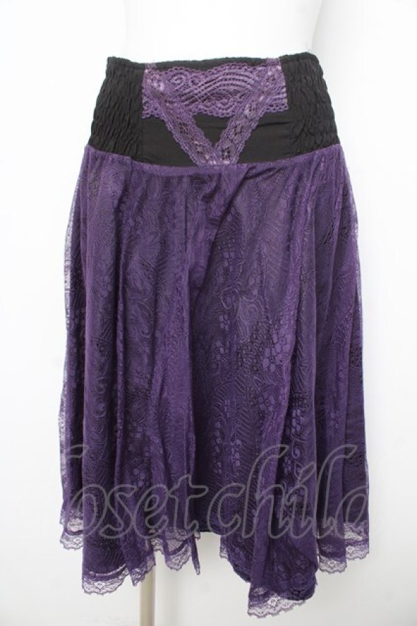 画像1: Rozen Kavalier / レースハイウエストスカート  紫 Y-26-02-09-145-OO-SK-SZ-ZY (1)