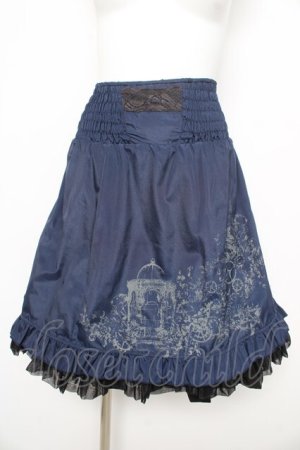 画像: Ozz Croce / リバーシブルボリュームスカート  紺×黒 Y-26-02-09-146-OO-SK-SZ-ZY