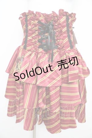 画像: ATELIER PIERROT / ハリー・ポッター フリルコルセットスカート  グリフィンドール（レッド） Y-26-02-09-150-EL-SK-KB-ZY