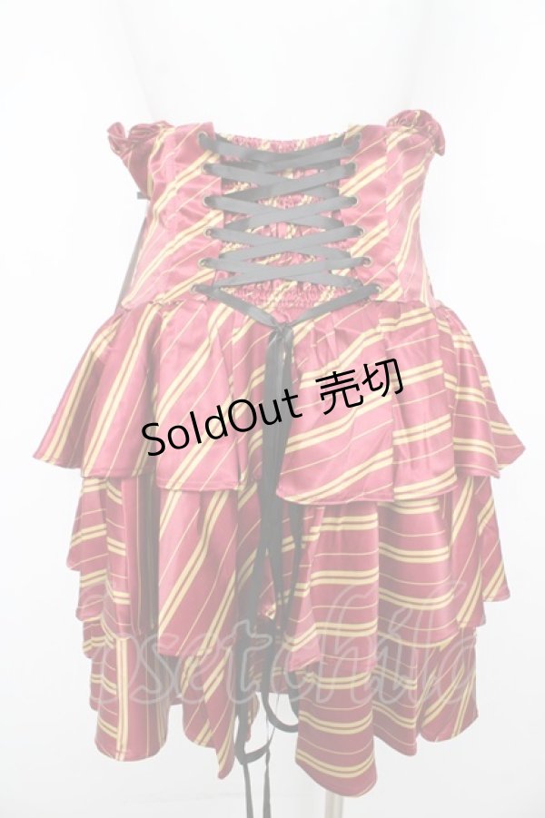 画像2: ATELIER PIERROT / ハリー・ポッター フリルコルセットスカート  グリフィンドール（レッド） Y-26-02-09-150-EL-SK-KB-ZY (2)