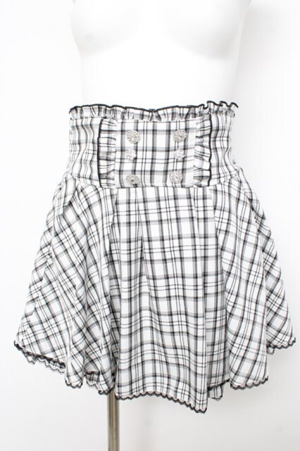 画像1: NOEMIE / チェックスカパン  白 Y-26-02-09-151-LO-PA-SZ-ZY (1)