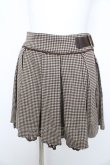 画像1: axes femme POETIQUE / バックル使いチェック柄キュロットスカート  茶 Y-26-02-09-153-AX-PA-SZ-ZY (1)
