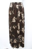 画像1: axes femme / ベロア花柄スカート M 茶 Y-26-02-09-159-AX-SK-SZ-ZY (1)