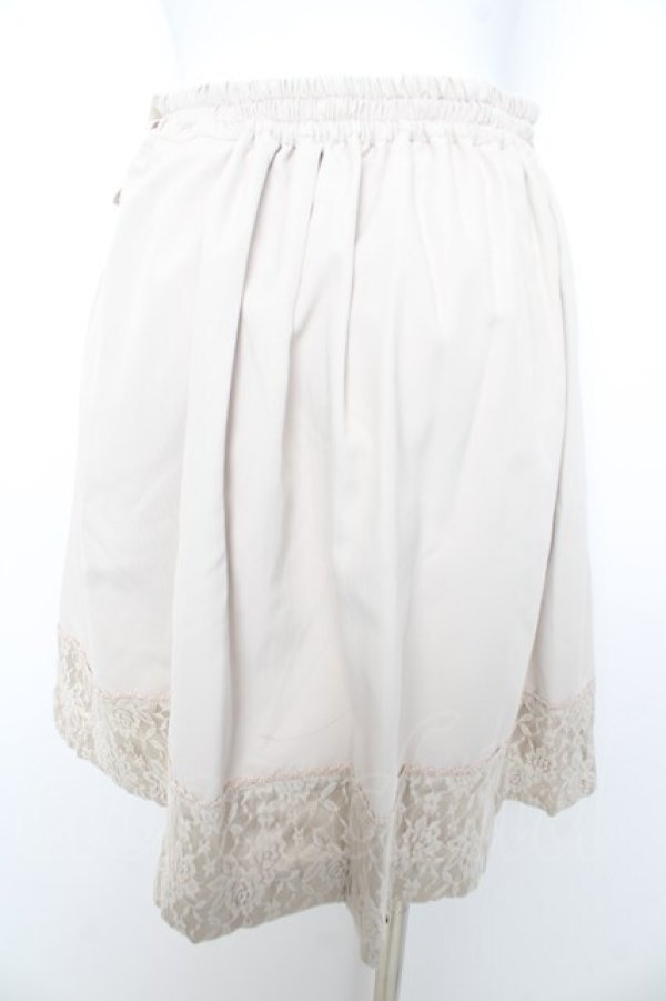 画像2: axes femme / レースリボンラップ風スカート M ベージュ Y-26-02-09-160-AX-SK-SZ-ZY (2)