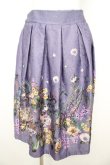 画像1: axes femme / 花プリントジャガードスカート M ラベンダー Y-26-02-09-162-AX-SK-SZ-ZY (1)