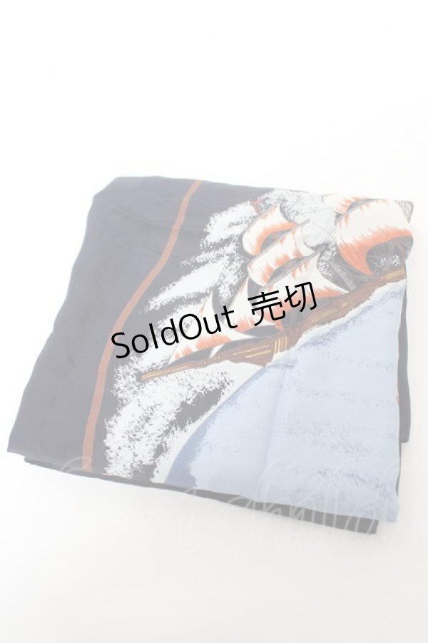 画像1: INGEBORG / 航海柄大判ストール  ブルー Y-26-02-09-021-LO-ZA-SZ-ZY (1)