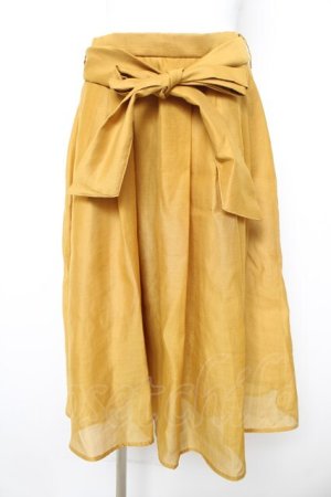 画像: axes femme / ベルト付ロングスカート M イエロー Y-26-02-09-164-AX-SK-SZ-ZY
