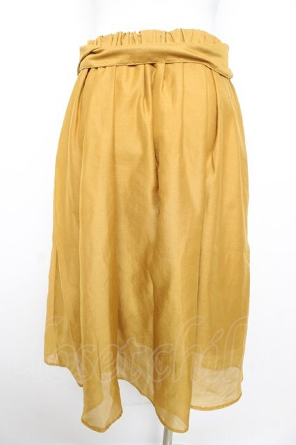 画像2: axes femme / ベルト付ロングスカート M イエロー Y-26-02-09-164-AX-SK-SZ-ZY (2)