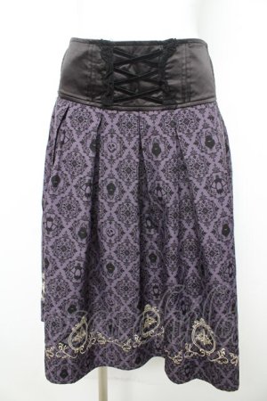 画像: axes femme / Disneyダークオーナメント柄スカート M パープル Y-26-02-09-165-AX-SK-SZ-ZY